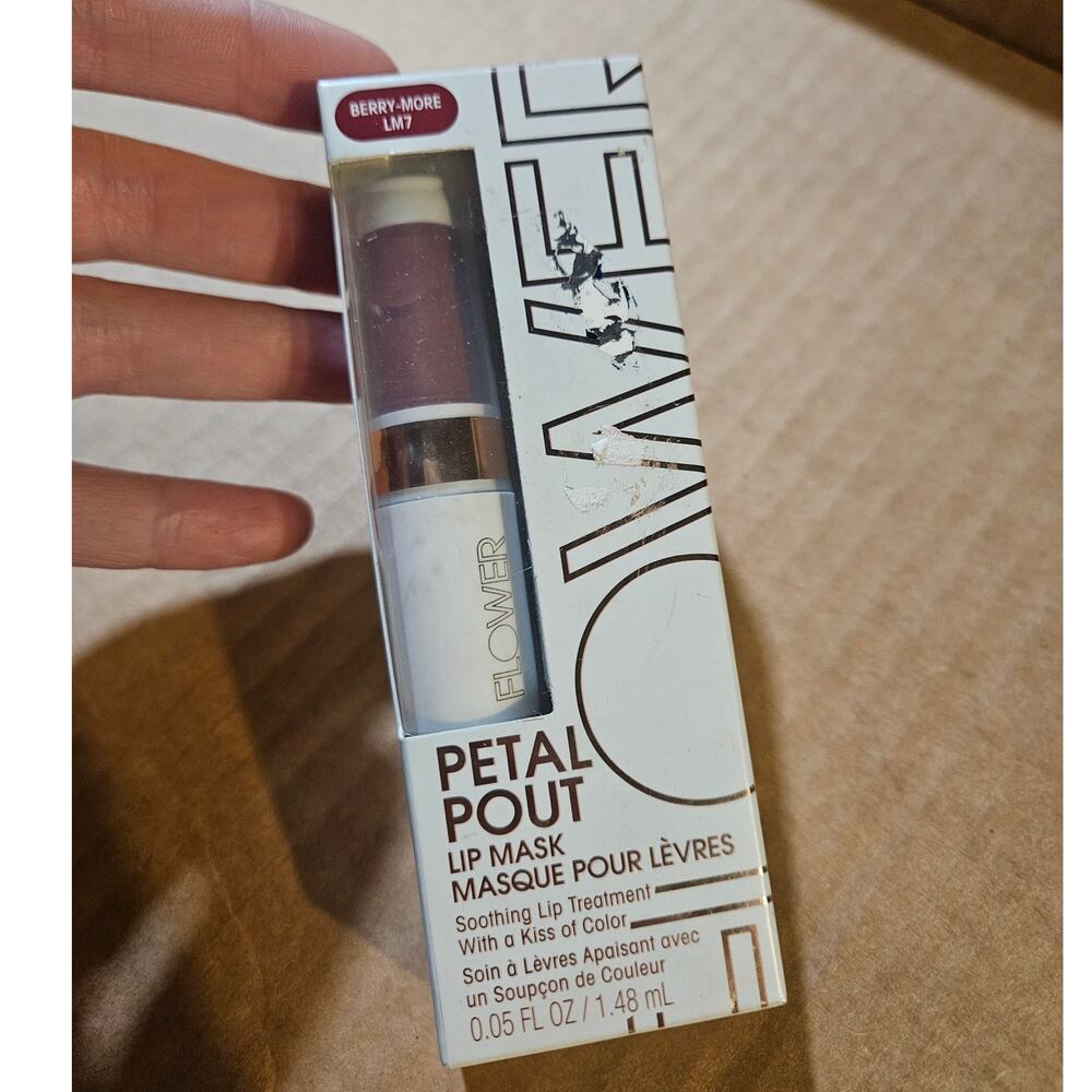 Flower Beauty Petal Pout Lip Mask BERRY-MORE LM7 ~ Tinted Soothing Lip Treatment